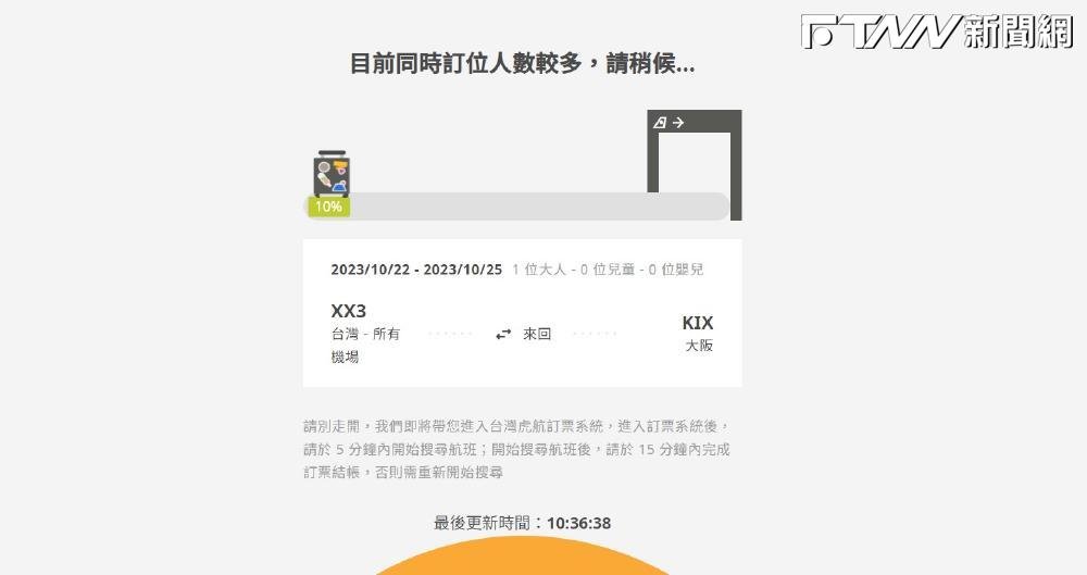 10點開搶！台灣虎航全航線機票599元起　訂票系統塞爆