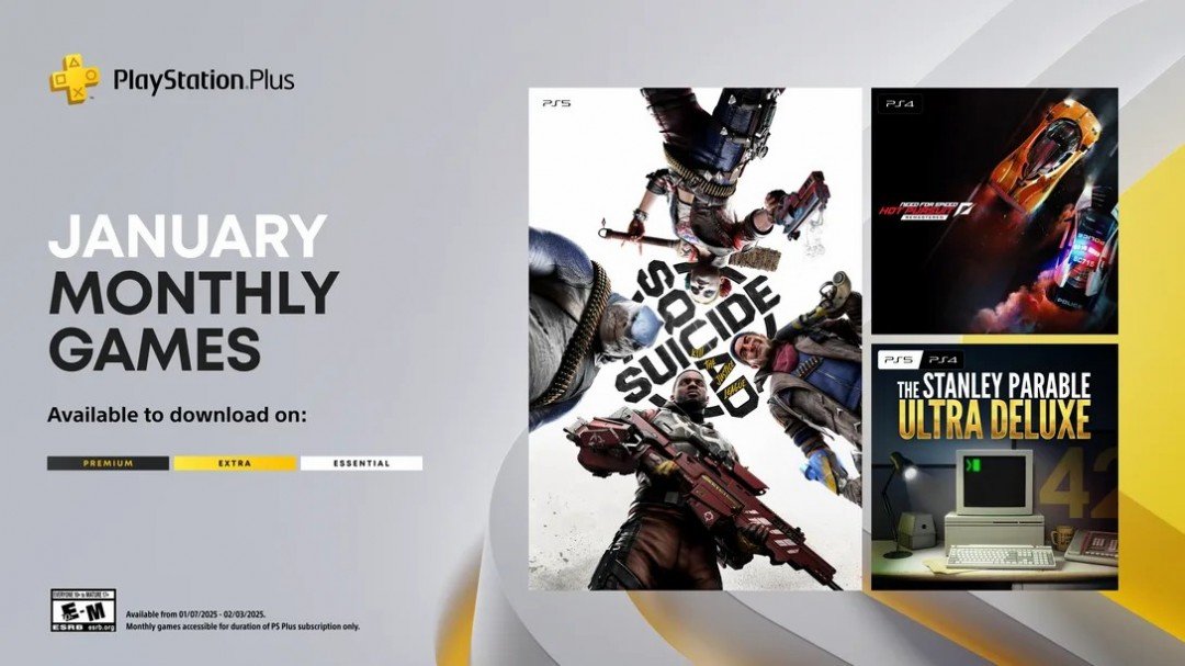 欧美服PS Plus 1月会免游戏公布:《自杀小队:战胜正义联盟》等