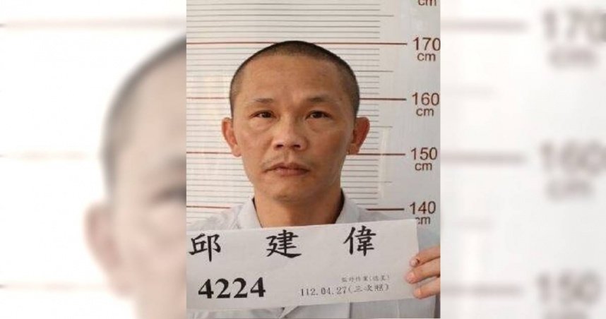 嘉義看守所受刑人邱建偉脫逃　照片曝光！刑事局通令全國緝捕