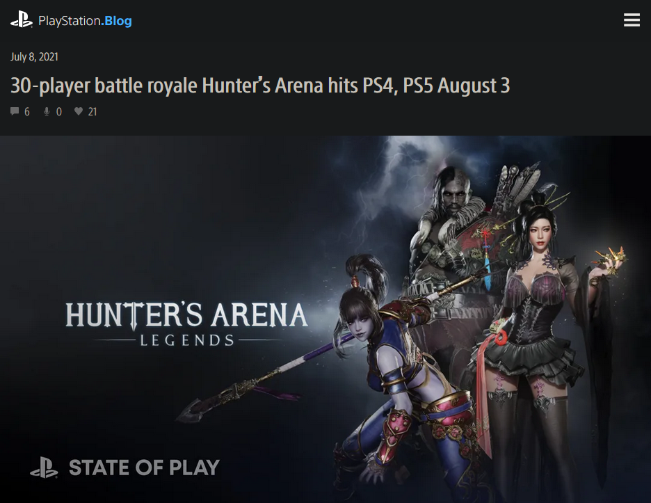 《猎人竞技场：传奇》8月3日登陆PS4/PS5 首发同步加入PS Plus会员当月免费游戏